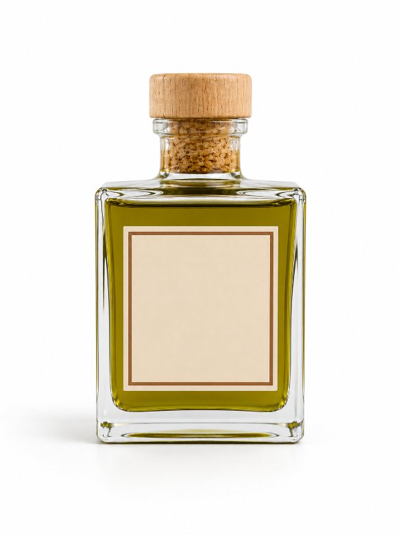 botella de aceite personalizada — modelo Cuadrada