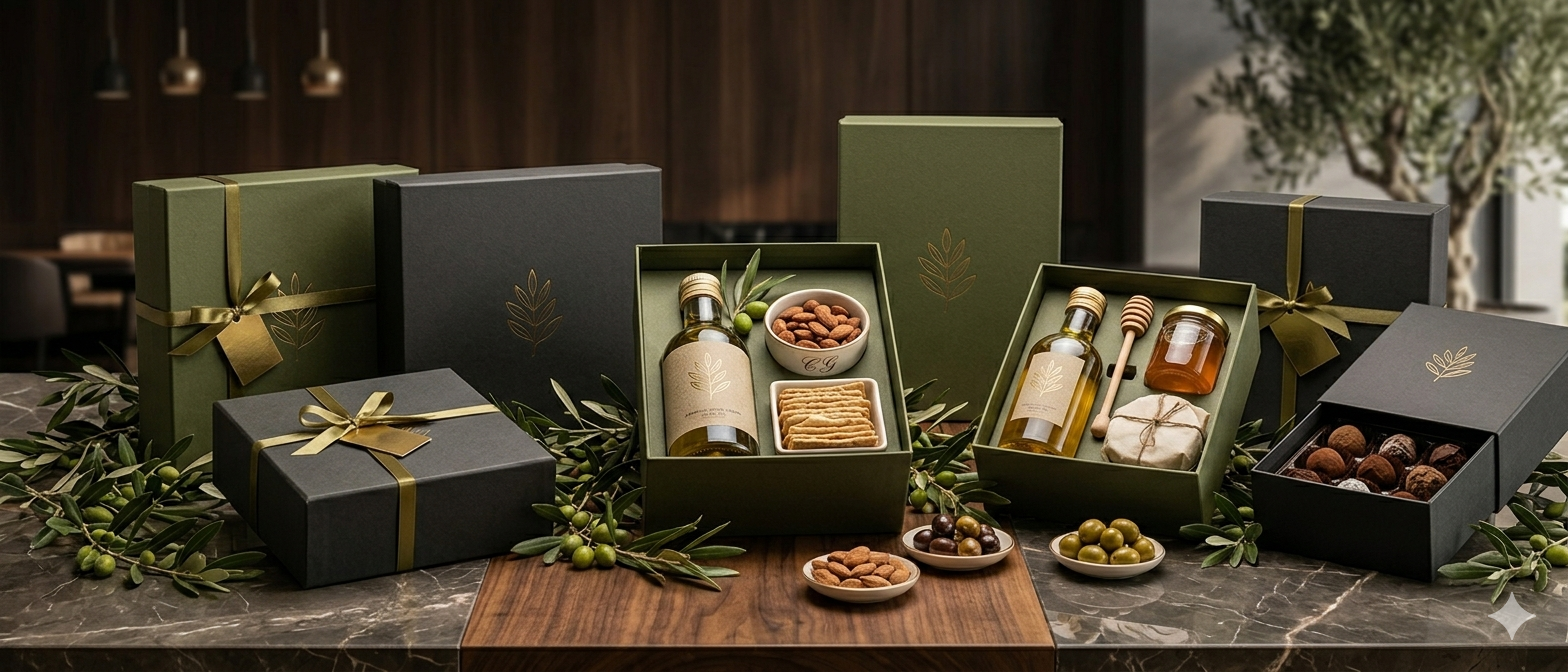 Firmengeschenk mit nativem Olivenöl extra von Molino & Cata