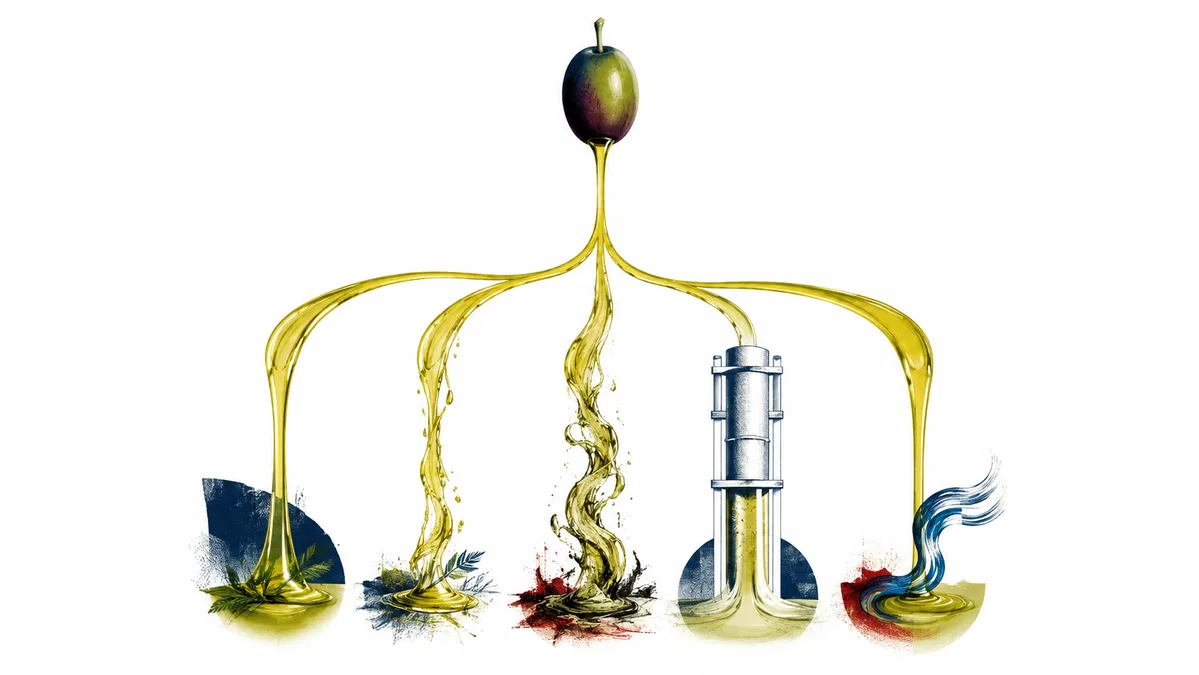 Tipos de aceite de oliva: las cinco categorías y para qué sirve cada una